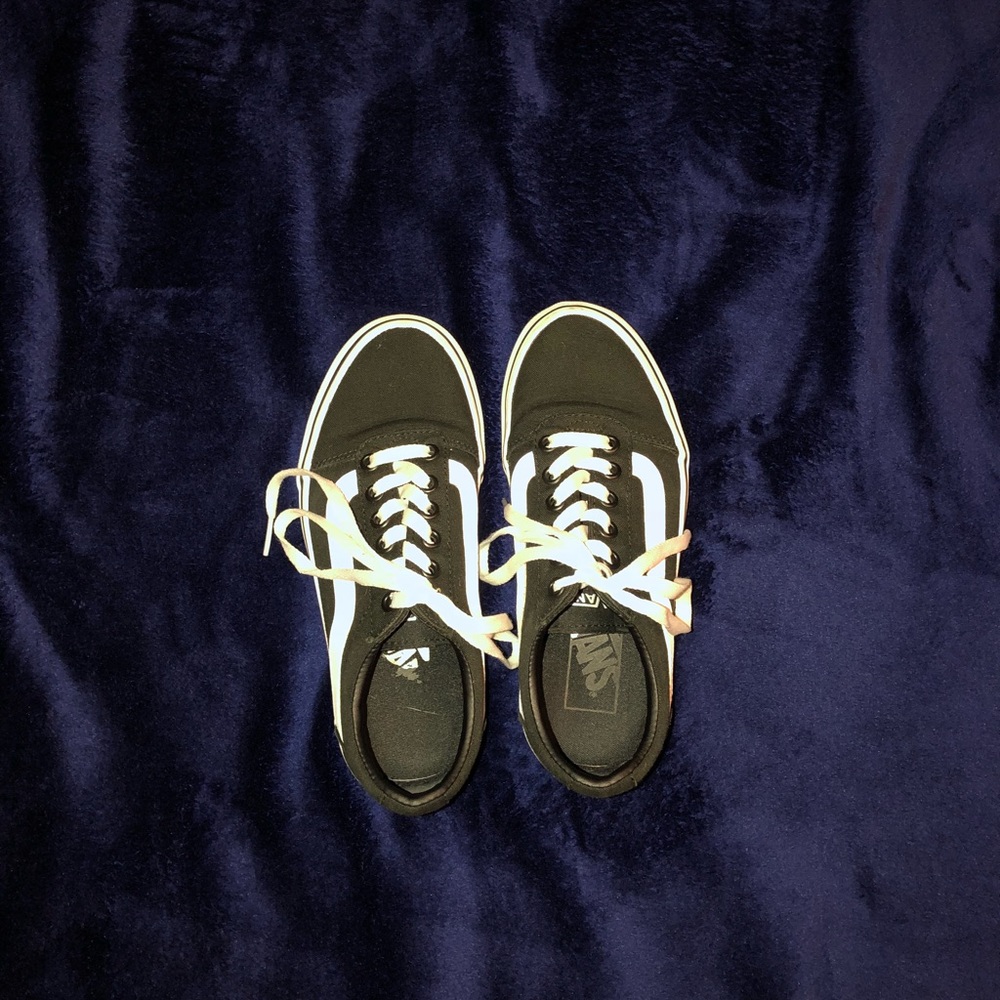 Black and white vans
